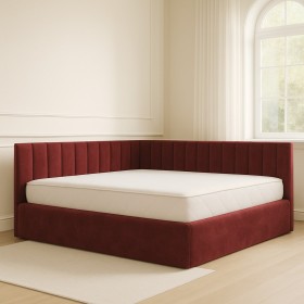 Pat Tapitat De Colt CORA Visiniu Catifea Premium