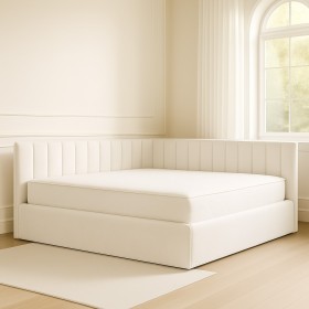 Pat Tapitat De Colt CORA Alb Catifea Premium