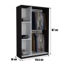 Dormitor EVA Gold Wenge Dulap Pat cu 2 noptiere si Comoda