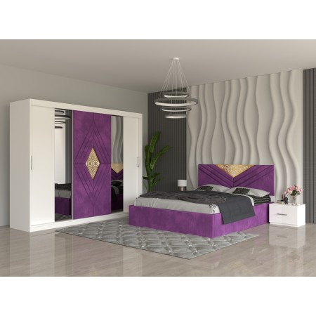 Dormitor IMPERIAL Mov Dressing 250 Si Pat cu 2 Noptiere