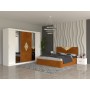 Dormitor IMPERIAL Caramiziu Dressing 250 Si Pat cu 2 Noptiere