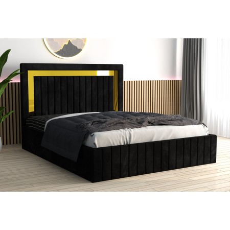 Pat Tapitat Matei Negru Catifea Premium